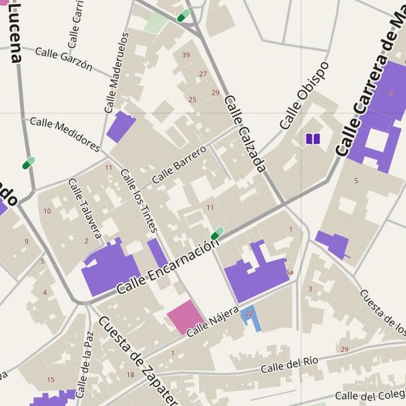 Antequera map with house numbers, hospitals, police and fire stations — printable PDF, Spain