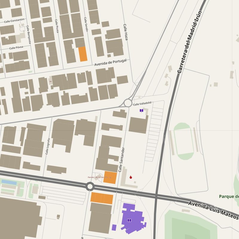 Aranda de Duero map with house numbers, hospitals, police and fire stations — printable PDF, Spain