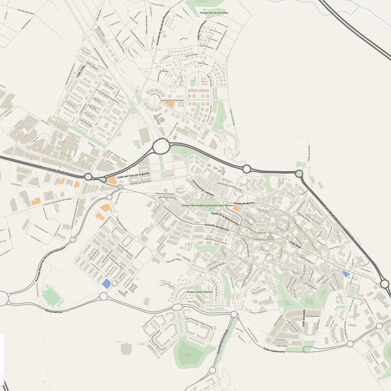 Arganda Map PDF — Printable Street Map Poster with House Numbers