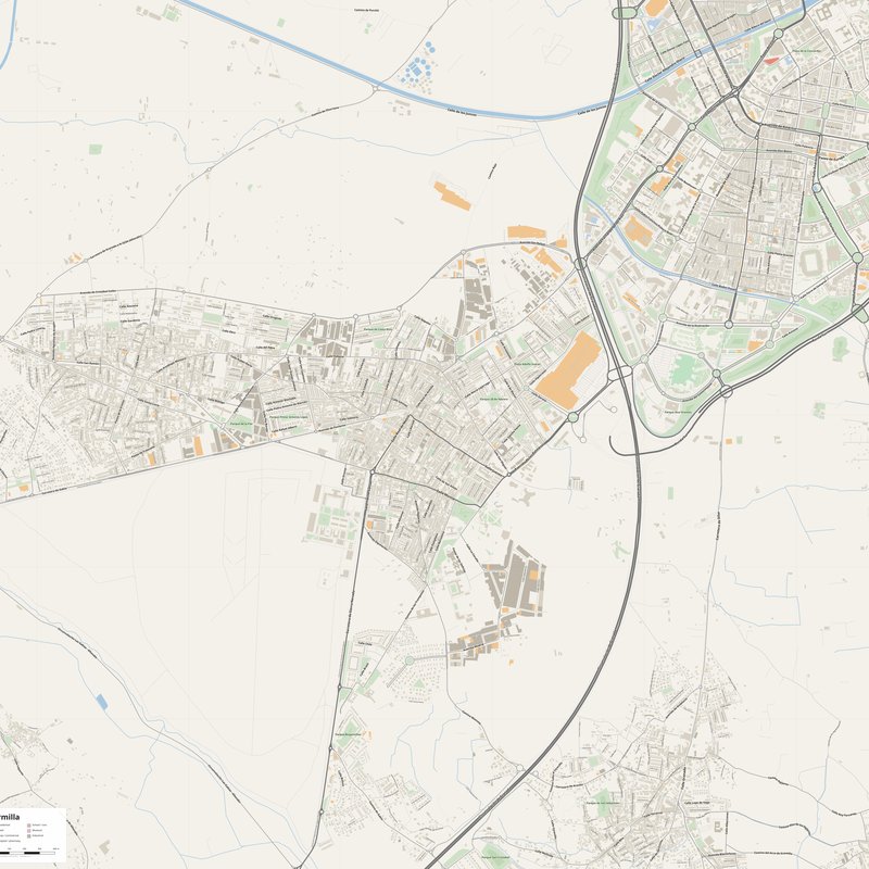 Armilla Map PDF — Printable Street Map Poster with House Numbers