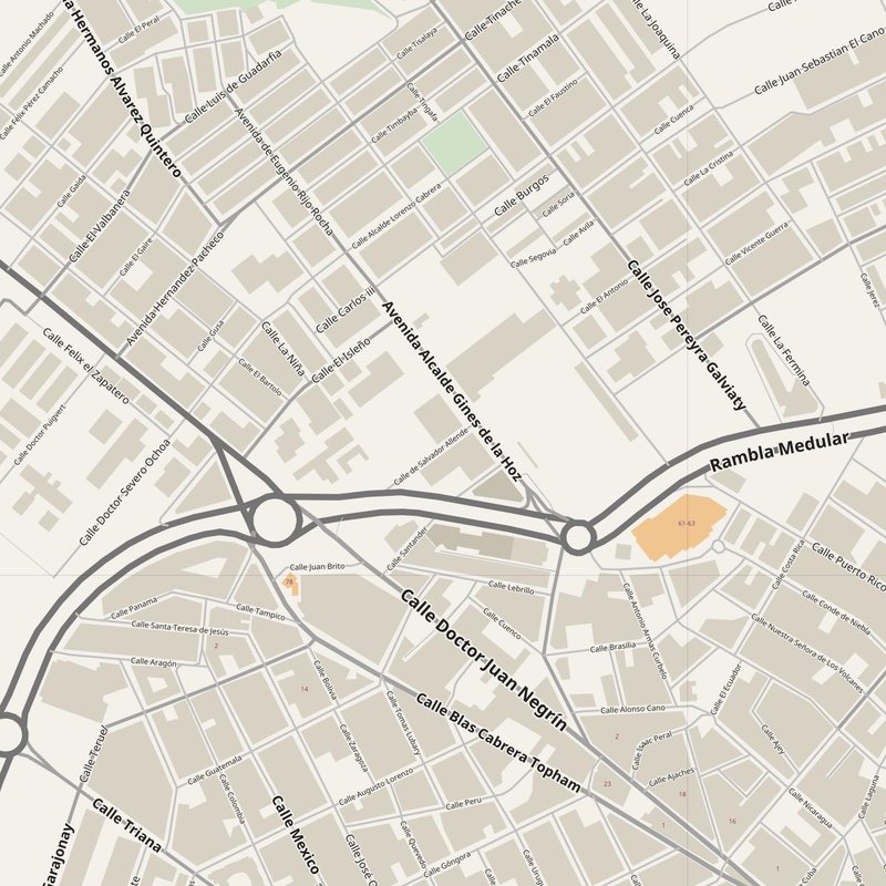 Arrecife street map with house numbers — printable address map PDF, Spain