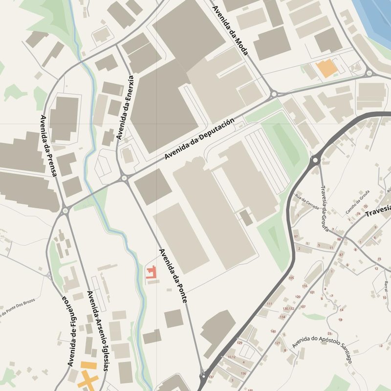 Arteixo street map with house numbers — printable address map PDF, Spain