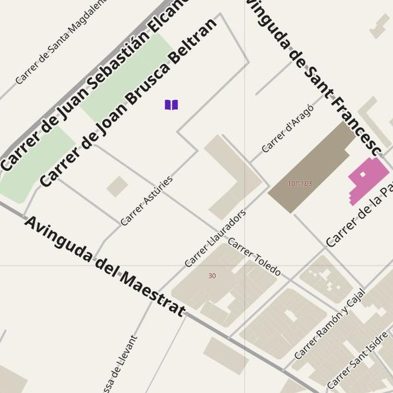 Benicarló map with house numbers, hospitals, police and fire stations — printable PDF, Spain