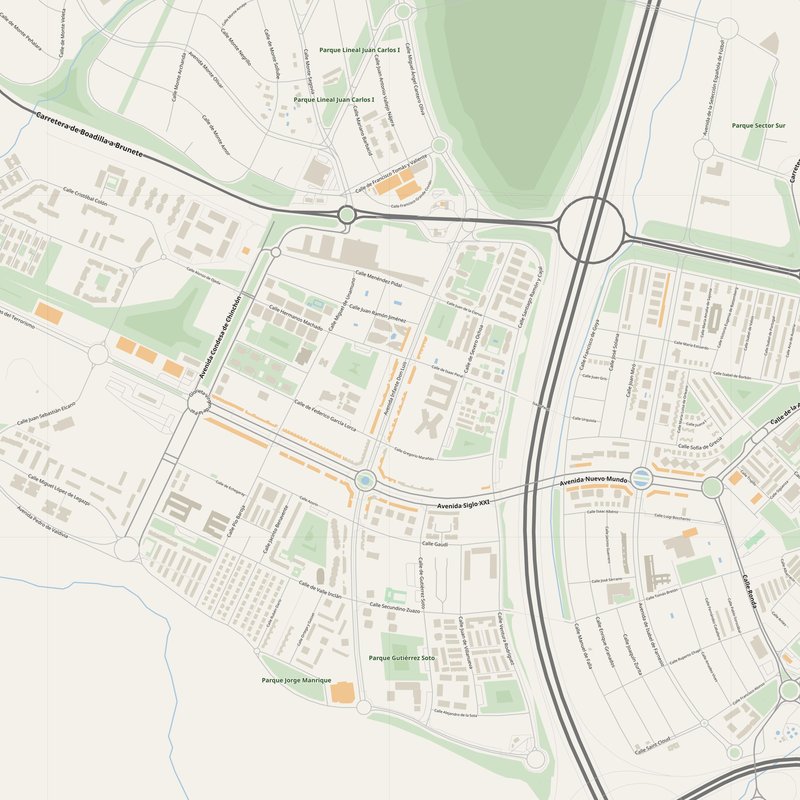 Boadilla del Monte Map PDF — Printable Street Map Poster with House Numbers