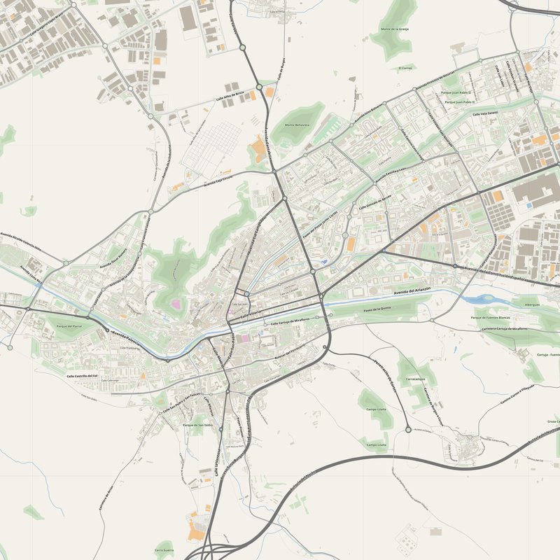 Burgos Map PDF — Printable Street Map Poster with House Numbers