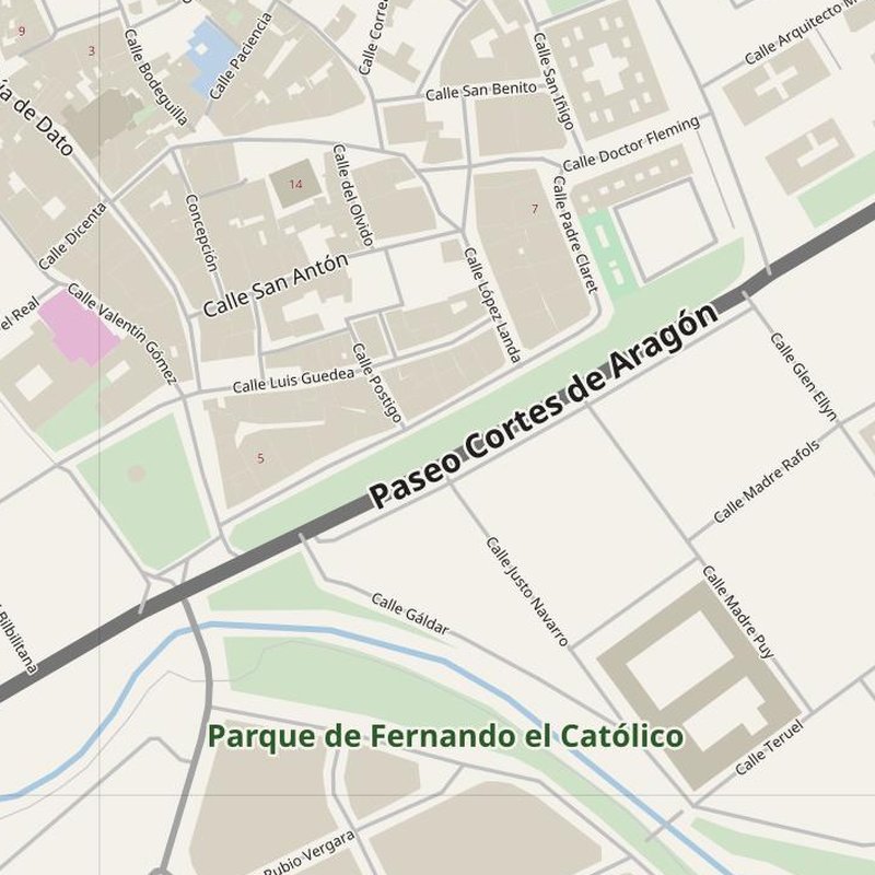 Calatayud street map with house numbers — printable address map PDF, Spain
