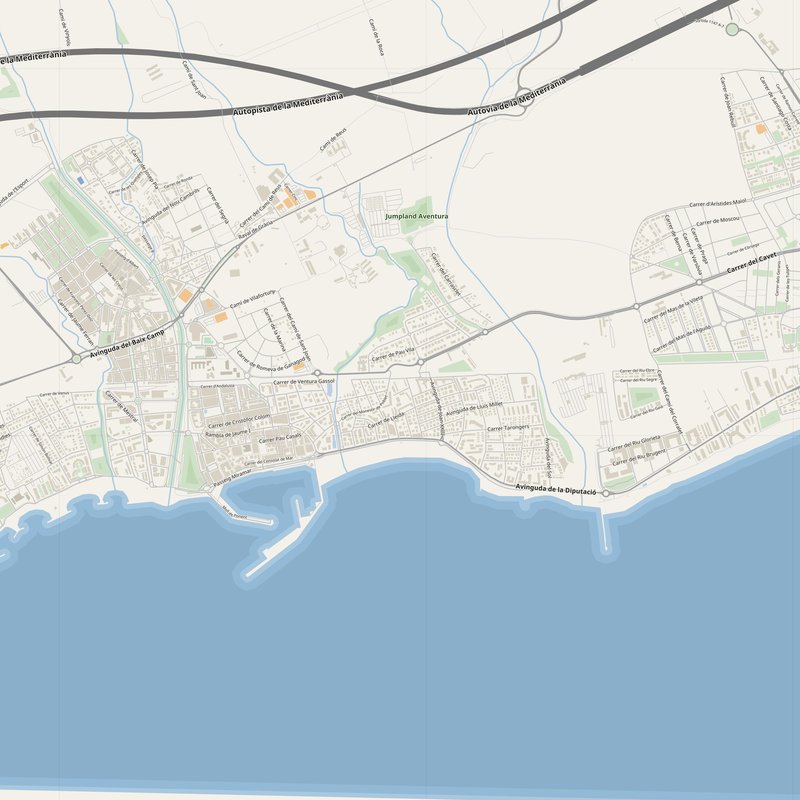 Cambrils Map PDF — Printable Street Map Poster with House Numbers