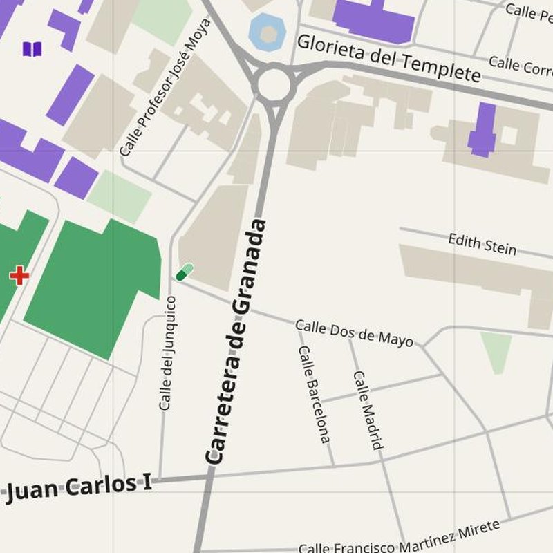 Caravaca map with house numbers, hospitals, police and fire stations — printable PDF, Spain