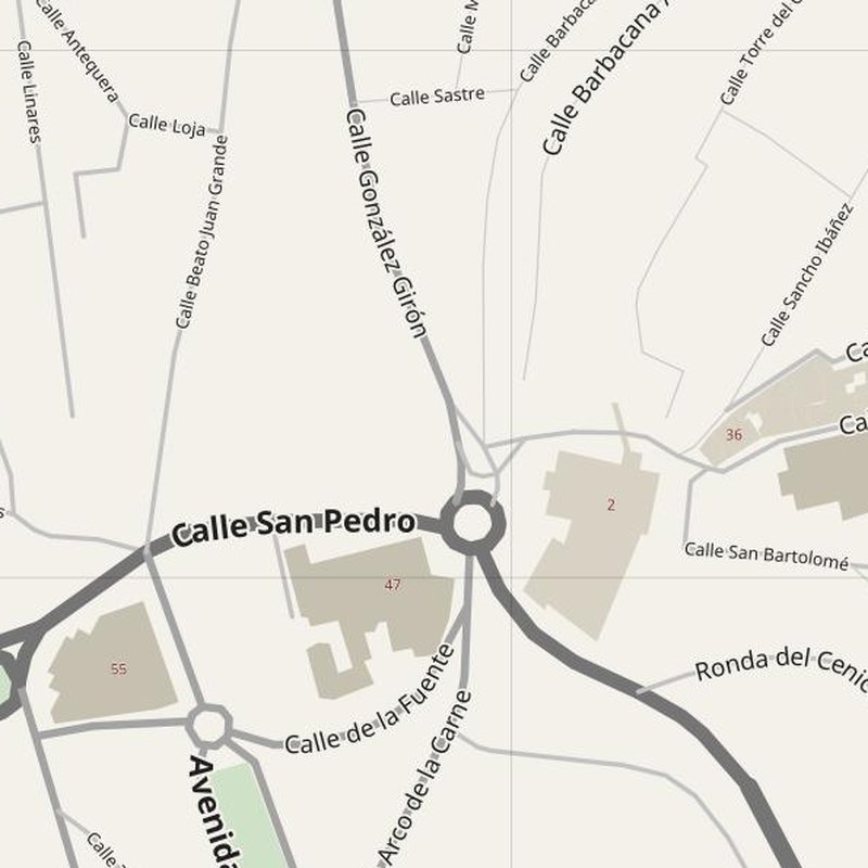 Carmona street map with house numbers — printable address map PDF, Spain