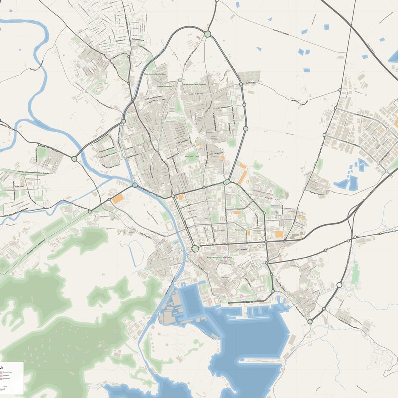 Cartagena Map PDF — Printable Street Map Poster with House Numbers