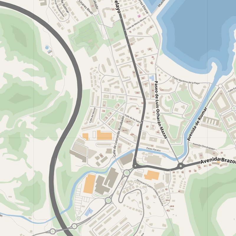 Castro-Urdiales street map with house numbers — printable address map PDF, Spain