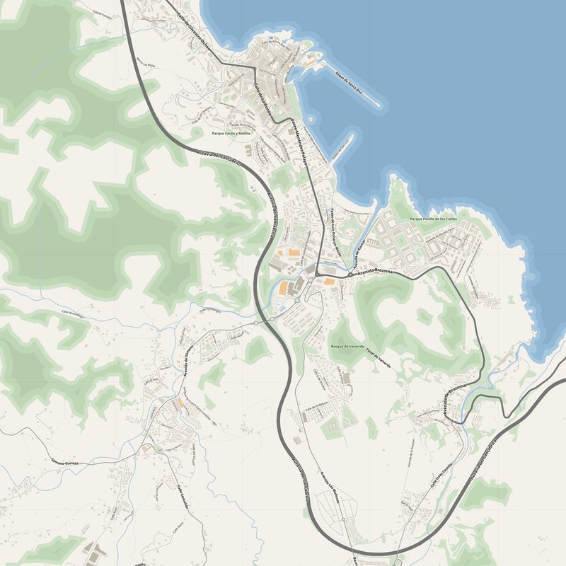 Castro-Urdiales Map PDF — Printable Street Map Poster with House Numbers