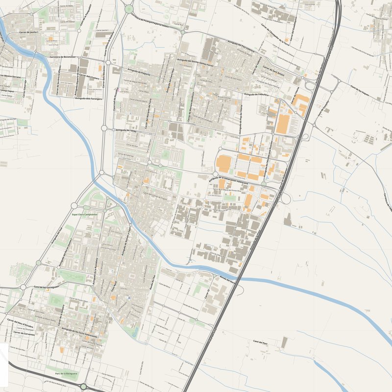 Catarroja Map PDF — Printable Street Map Poster with House Numbers