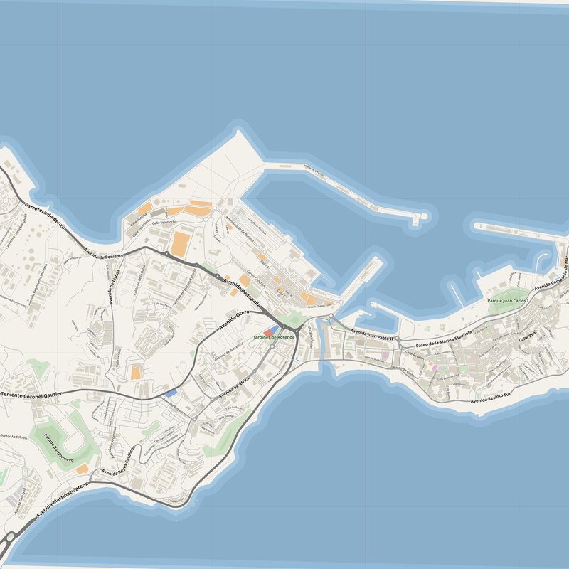Ceuta Map PDF — Printable Street Map Poster with House Numbers