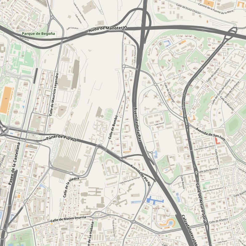 Chamartín printable atlas — multi-sheet street map with house numbers, Spain