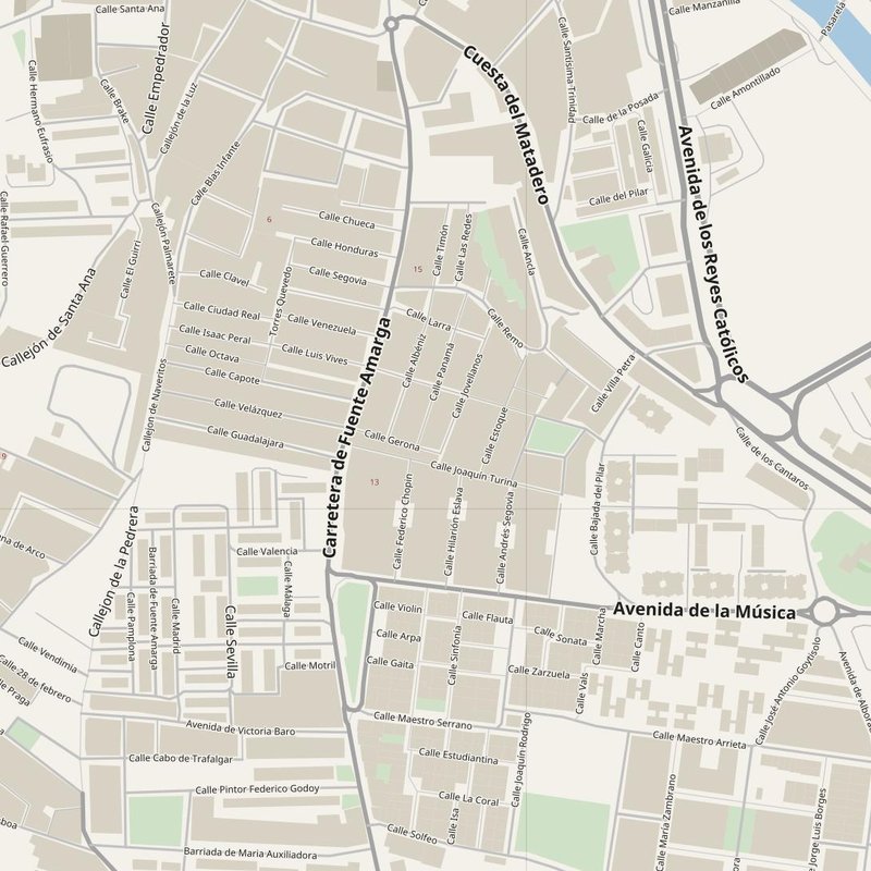 Plano callejero de Chiclana de la Frontera con números de casa — mapa de direcciones PDF imprimible, España