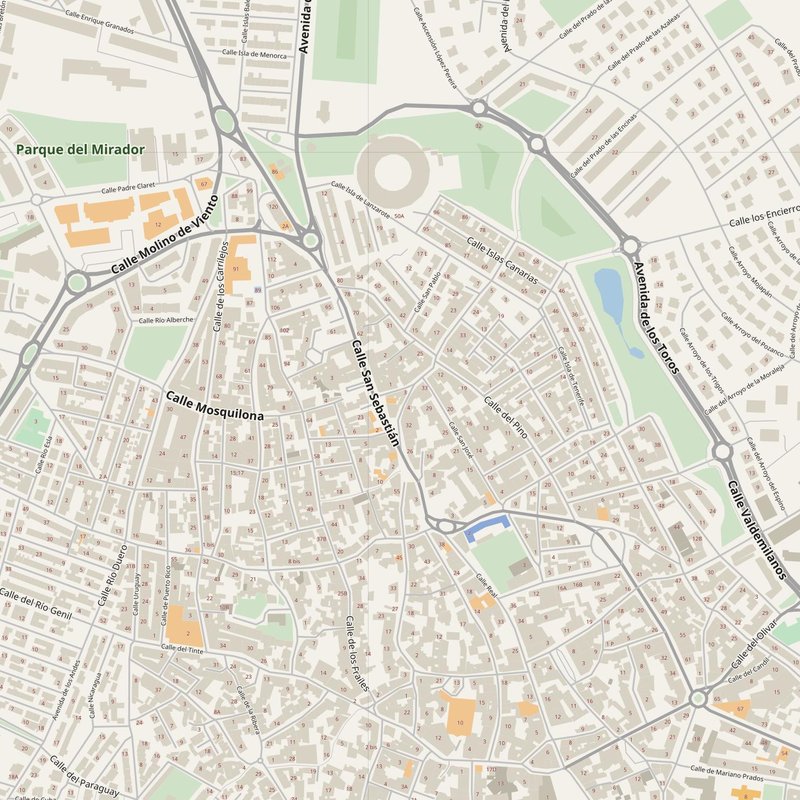 Colmenar Viejo street map with house numbers — printable address map PDF, Spain