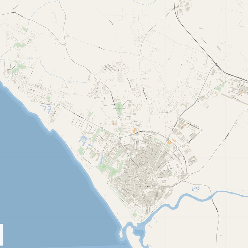 Conil de la Frontera Map PDF — Printable Street Map Poster with House Numbers