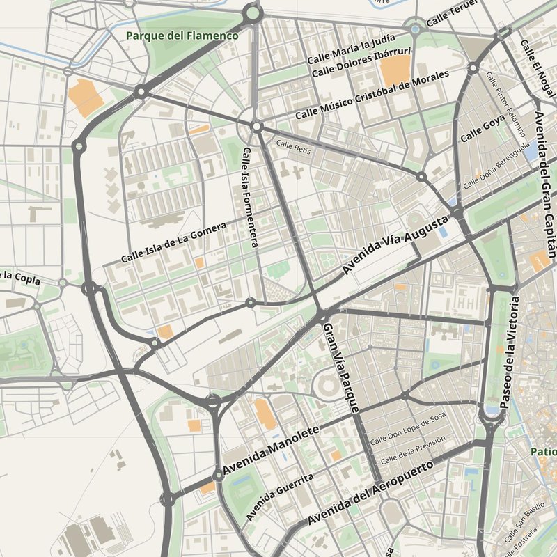 Córdoba street map with house numbers — printable address map PDF, Spain