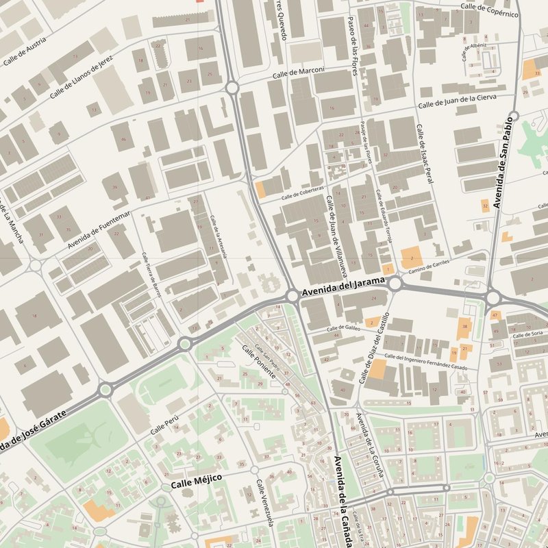 Coslada street map with house numbers — printable address map PDF, Spain