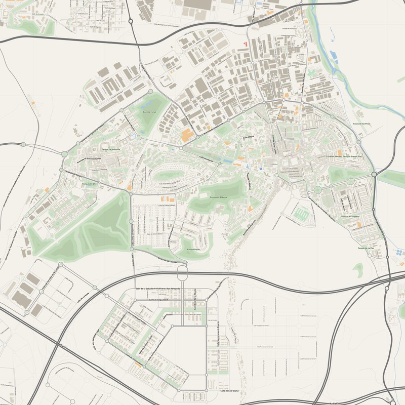 Coslada Map PDF — Printable Street Map Poster with House Numbers
