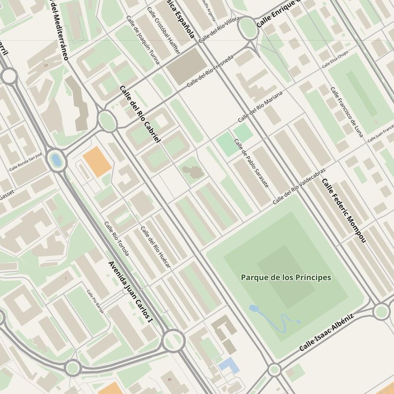 Cuenca street map with house numbers — printable address map PDF, Spain