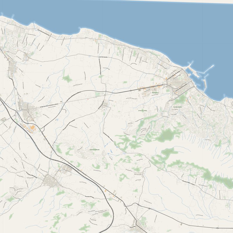 Denia Map PDF — Printable Street Map Poster with House Numbers