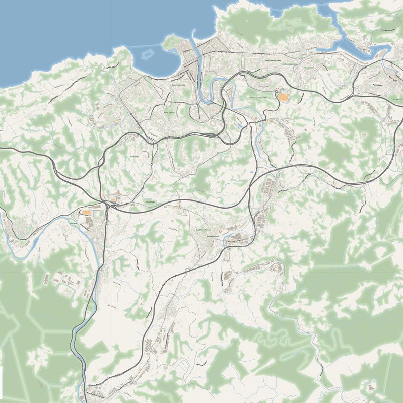 Donostia / San Sebastián Map PDF — Printable Street Map Poster with House Numbers