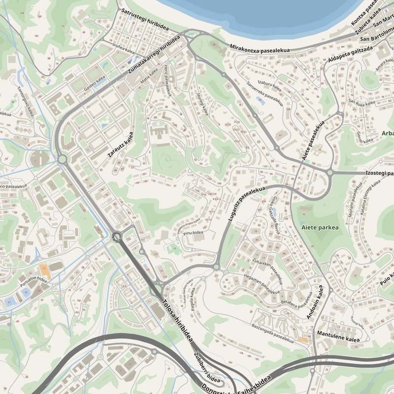 Donostia / San Sebastián printable atlas — multi-sheet street map with house numbers, Spain