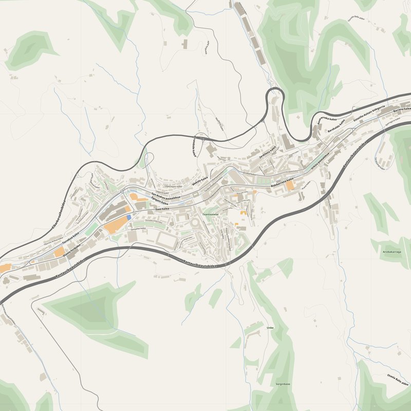 Eibar Map PDF — Printable Street Map Poster with House Numbers