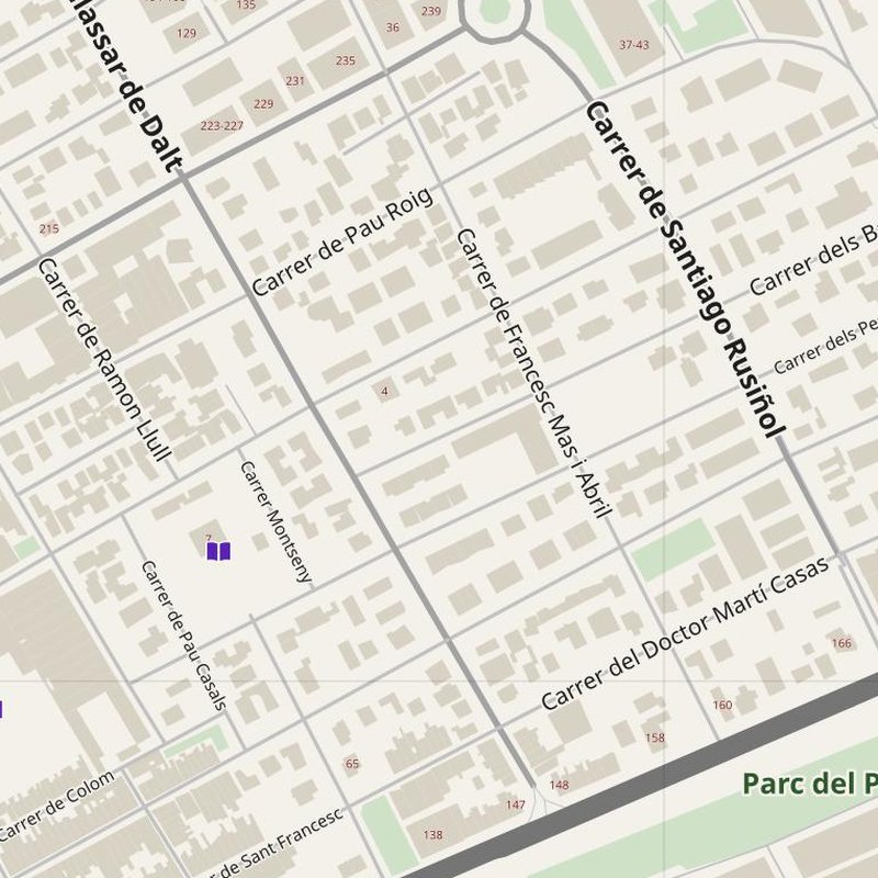 El Masnou map with house numbers, hospitals, police and fire stations — printable PDF, Spain