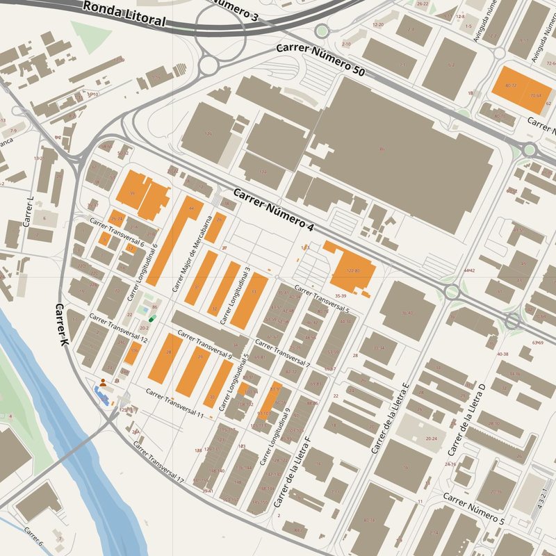 El Prat de Llobregat map with house numbers, hospitals, police and fire stations — printable PDF, Spain