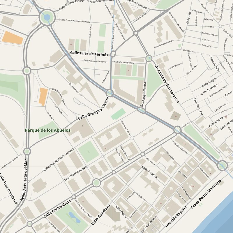Estepona street map with house numbers — printable address map PDF, Spain