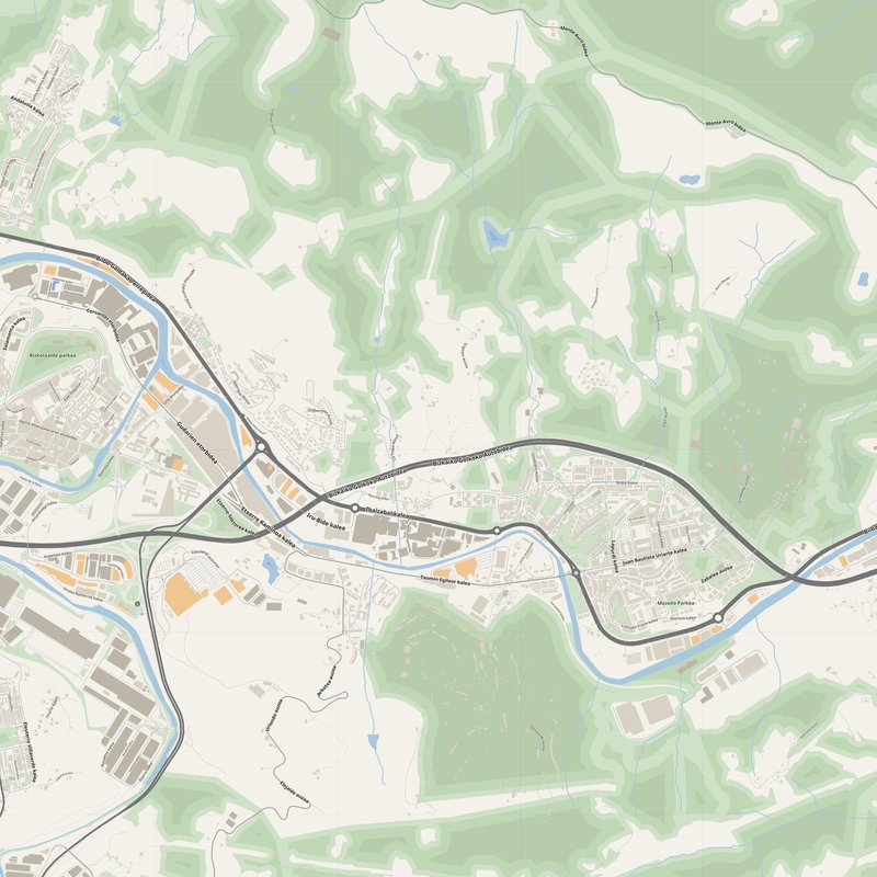 Galdakao Map PDF — Printable Street Map Poster with House Numbers