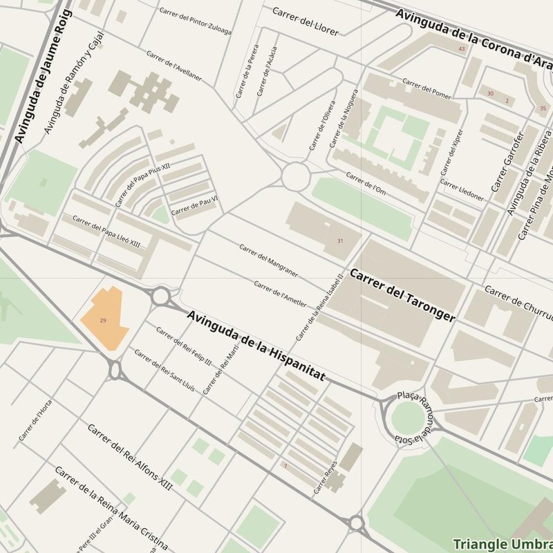 Grao de Murviedro street map with house numbers — printable address map PDF, Spain
