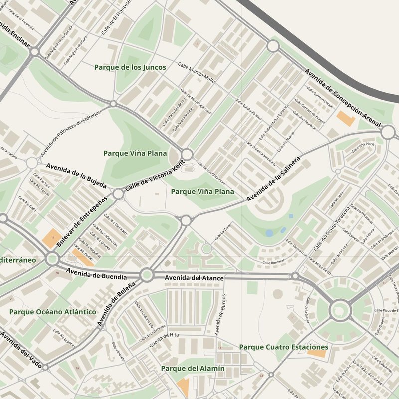 Guadalajara street map with house numbers — printable address map PDF, Spain
