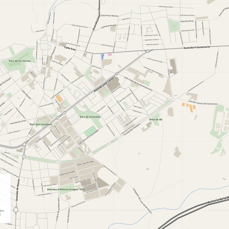 Ibi Map PDF — Printable Street Map Poster with House Numbers