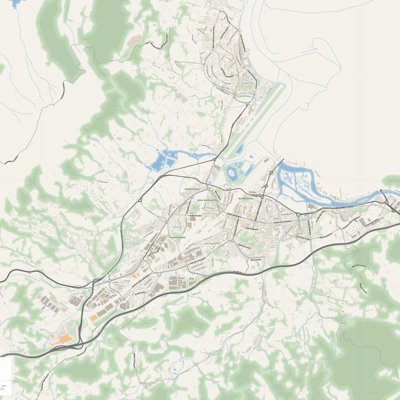 Irun Map PDF — Printable Street Map Poster with House Numbers