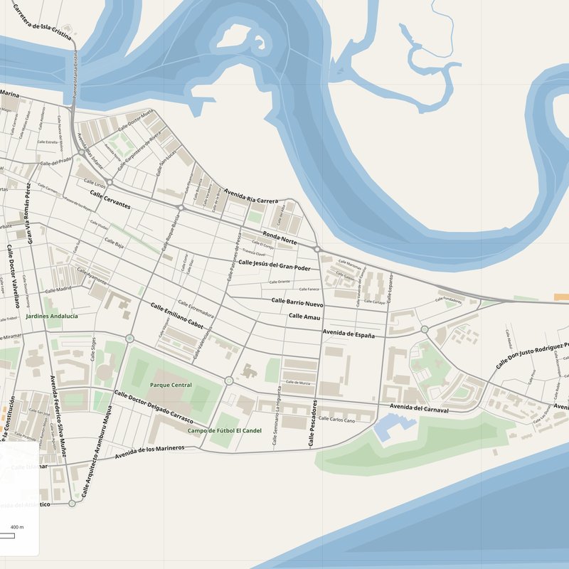 Isla Cristina Map PDF — Printable Street Map Poster with House Numbers
