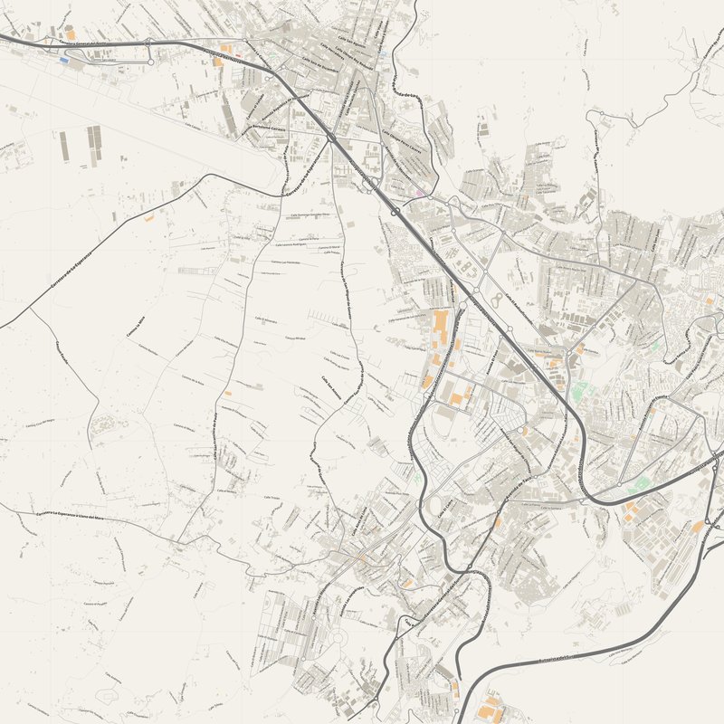 La Laguna Map PDF — Printable Street Map Poster with House Numbers