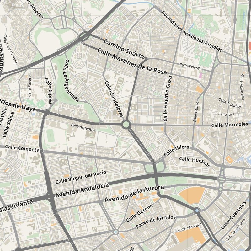 Málaga street map with house numbers — printable address map PDF, Spain