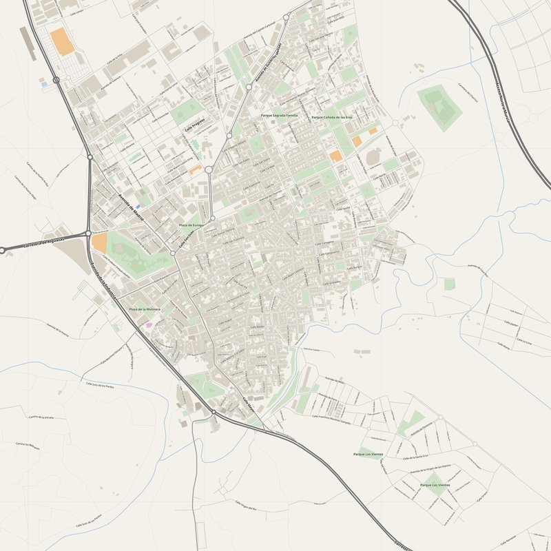 Murcia Map PDF — Printable Street Map Poster with House Numbers