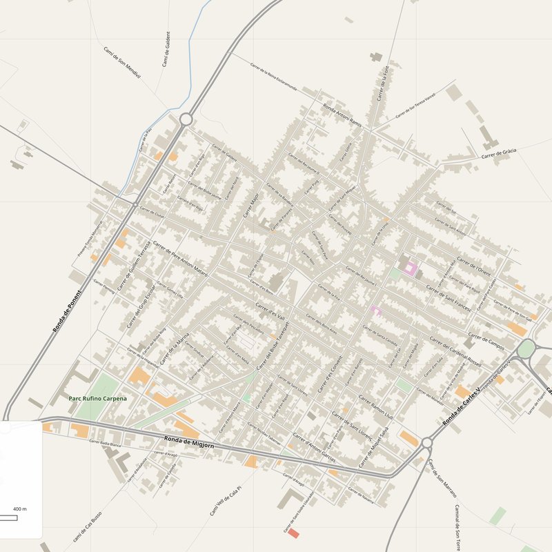 Palma Map PDF — Printable Street Map Poster with House Numbers