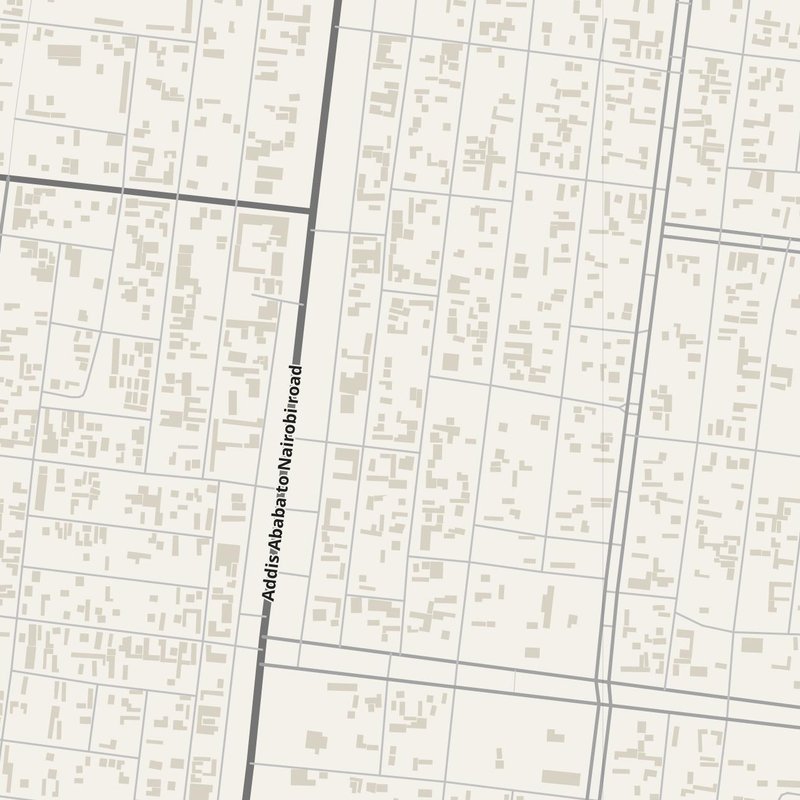 Ziway street map with house numbers — printable address map PDF, Ethiopia