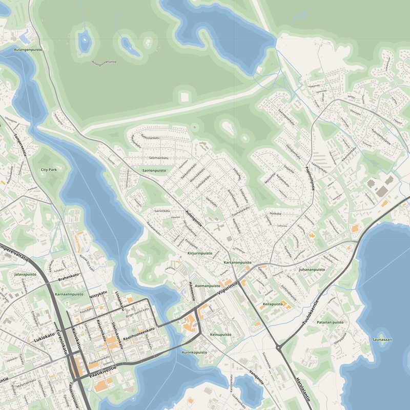 Tisknutelný plán města Hämeenlinna jako plakát, Finsko