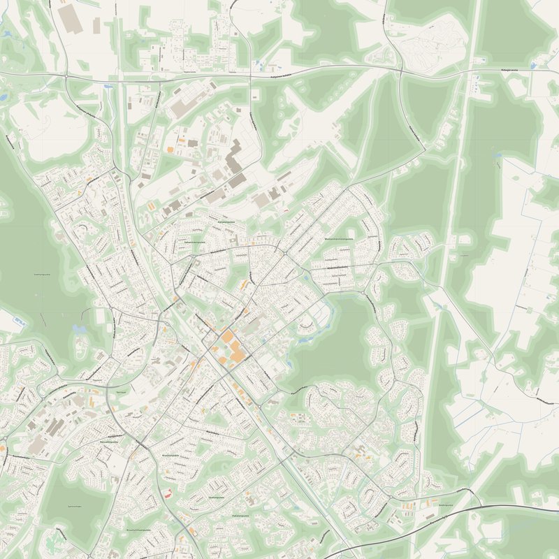 Hyvinge Map PDF — Printable Street Map Poster with House Numbers