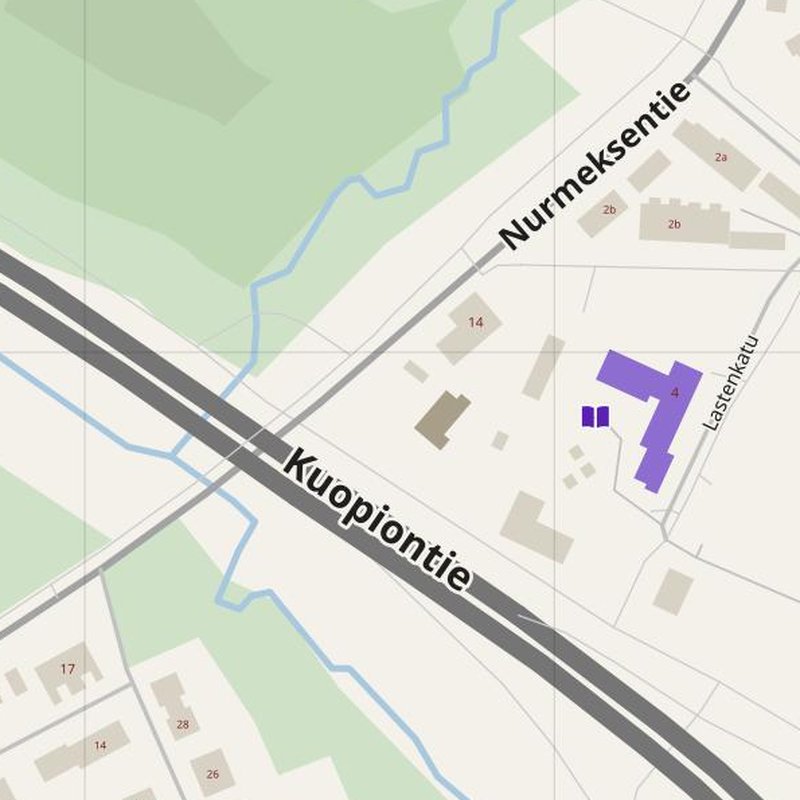Joensuu map with house numbers, hospitals, police and fire stations — printable PDF, Finland