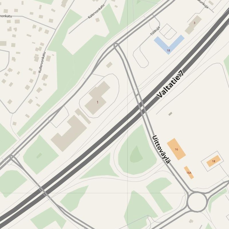 Karhula street map with house numbers — printable address map PDF, Finland