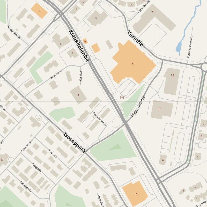 Klaukkala street map with house numbers — printable address map PDF, Finland