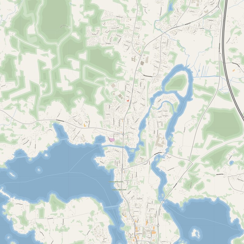 Lempäälä Map PDF — Printable Street Map Poster with House Numbers